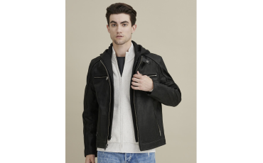 Jason Vintage Hooded Leather Jacket